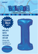 Load image into Gallery viewer, Alphabet Foil (A-Z) 34" inch Package Blue Alphabet A-Z