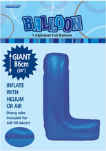 Load image into Gallery viewer, Alphabet Foil (A-Z) 34" inch Package Blue Alphabet A-Z