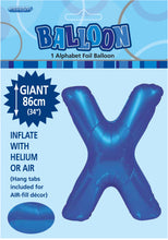 Load image into Gallery viewer, Alphabet Foil (A-Z) 34" inch Package Blue