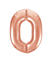 Load image into Gallery viewer, Numeral Foil 34" Package Rose Gold Numbers Balloon Numbers 0-9
