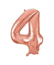 Load image into Gallery viewer, Numeral Foil 34" Package Rose Gold Numbers Balloon Numbers 0-9