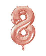 Load image into Gallery viewer, Numeral Foil 34" Package Rose Gold Numbers Balloon