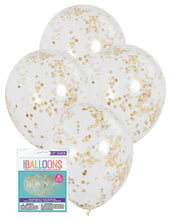 Load image into Gallery viewer, 6 x 12" Clear Balloon with Confetti (Various Colours)