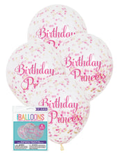 Load image into Gallery viewer, 6 x 12" Clear Balloon with Confetti (Various Colours)