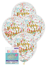 Load image into Gallery viewer, 6 x 12" Clear Balloon with Confetti (Various Colours)