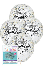 Load image into Gallery viewer, 6 x 12" Clear Balloon with Confetti (Various Colours)