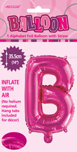 Load image into Gallery viewer, Alphabet Foil (A-Z) 14" inch Package Hot Pink Letters: A-Z
