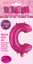 Load image into Gallery viewer, Alphabet Foil (A-Z) 14" inch Package Hot Pink Letters: A-Z
