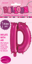 Load image into Gallery viewer, Alphabet Foil (A-Z) 14" inch Package Hot Pink Letters: A-Z