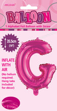 Load image into Gallery viewer, Alphabet Foil (A-Z) 14" inch Package Hot Pink Letters: A-Z
