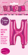 Load image into Gallery viewer, Alphabet Foil (A-Z) 14" inch Package Hot Pink Letters: A-Z
