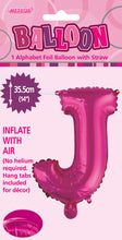 Load image into Gallery viewer, Alphabet Foil (A-Z) 14" inch Package Hot Pink Letters: A-Z