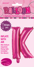Load image into Gallery viewer, Alphabet Foil (A-Z) 14" inch Package Hot Pink Letters: A-Z