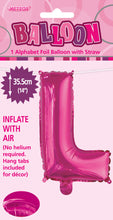 Load image into Gallery viewer, Alphabet Foil (A-Z) 14" inch Package Hot Pink Letters: A-Z