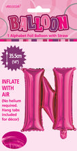 Load image into Gallery viewer, Alphabet Foil (A-Z) 14" inch Package Hot Pink Letters: A-Z