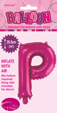 Load image into Gallery viewer, Alphabet Foil (A-Z) 14" inch Package Hot Pink