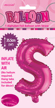 Load image into Gallery viewer, Alphabet Foil (A-Z) 14" inch Package Hot Pink