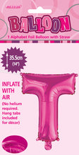Load image into Gallery viewer, Alphabet Foil (A-Z) 14" inch Package Hot Pink