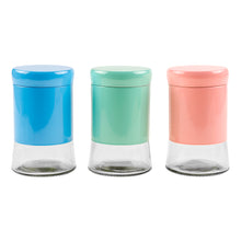 Load image into Gallery viewer, Glass Jar w Coloured Metal Coating 3 Colours
