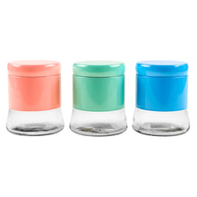 Load image into Gallery viewer, Glass Jar w Coloured Metal Coating 3 Colours