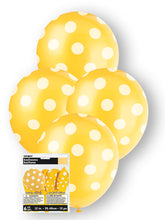 Load image into Gallery viewer, Polka Dots Balloons 6 x 12" - Various Colours