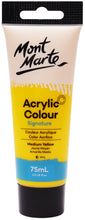Load image into Gallery viewer, MM Acrylic Colour Paint 75ml - Medium Yellow