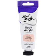 Load image into Gallery viewer, MM Satin Acrylic 75ml - Yellow Pink