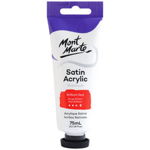 Load image into Gallery viewer, MM Satin Acrylic 75ml - Brilliant Red