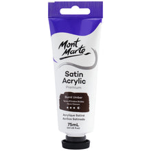 Load image into Gallery viewer, MM Satin Acrylic 75ml - Burnt Umber