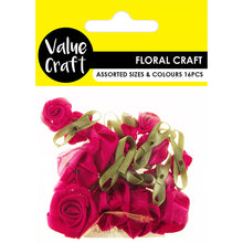 Load image into Gallery viewer, FLOWER HOT PINK 16PCS