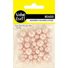 Load image into Gallery viewer, BEAD GLASS PEARL MIX SOFT PINK 49PCS