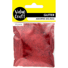 Load image into Gallery viewer, CRAFT GLITTER IN BAG RED 25G