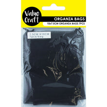 Load image into Gallery viewer, ORGANZA MINI 10CM X 7.5CM BLACK 7PCS