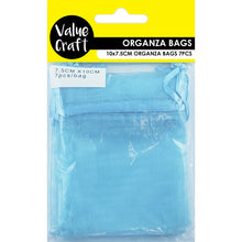 Load image into Gallery viewer, ORGANZA MINI 10CM x 7.5CM BLUE 7PCS