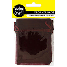 Load image into Gallery viewer, ORGANZA MINI 10CM x 7.5CM BURGUNDY 7PCS