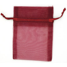 Load image into Gallery viewer, ORGANZA MINI 10CM x 7.5CM BURGUNDY 7PCS