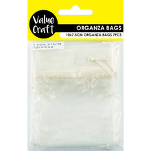 Load image into Gallery viewer, ORGANZA MINI 10CM x 7.5CM CREAM 7PCS