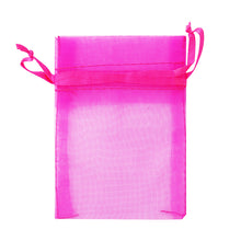 Load image into Gallery viewer, ORGANZA MINI 10CM x 7.5CM HOT PINK 7PCS