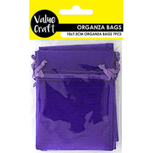 Load image into Gallery viewer, ORGANZA MINI 10CM x 7.5CM PURPLE 7PCS