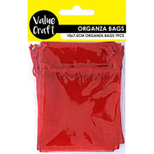 Load image into Gallery viewer, ORGANZA MINI 10CM x 7.5CM RED 7PCS