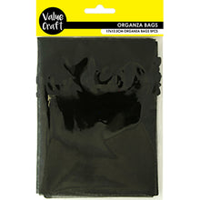 Load image into Gallery viewer, ORGANZA SMALL 17CM X 12.5CM BLACK 3PCS