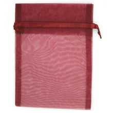 Load image into Gallery viewer, ORGANZA SMALL 17CM X 12.5CM BURGUNDY 5PC