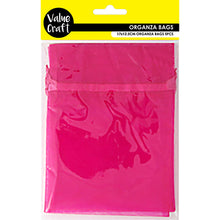 Load image into Gallery viewer, ORGANZA SMALL 17CM X 12.5CM HOT PINK 5PC