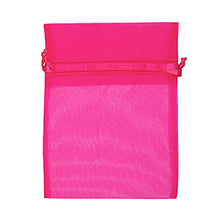 Load image into Gallery viewer, ORGANZA SMALL 17CM X 12.5CM HOT PINK 5PC
