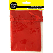 Load image into Gallery viewer, ORGANZA SMALL 17CM X 12.5CM RED 5PCS