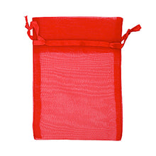 Load image into Gallery viewer, ORGANZA SMALL 17CM X 12.5CM RED 5PCS