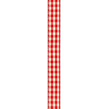 Load image into Gallery viewer, RIB 10MM GINGHAM RED 3M