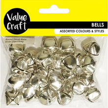 Load image into Gallery viewer, BELL 2CM ROUND SLEIGH SILVER 25PCS