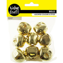 Load image into Gallery viewer, BELLS SLEIGH LARGE GOLD 3.5CM 8PC