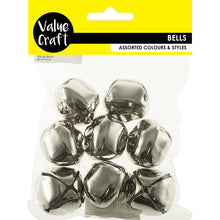 Load image into Gallery viewer, BELLS SLEIGH LARGE SILVER 3.5CM 8PC